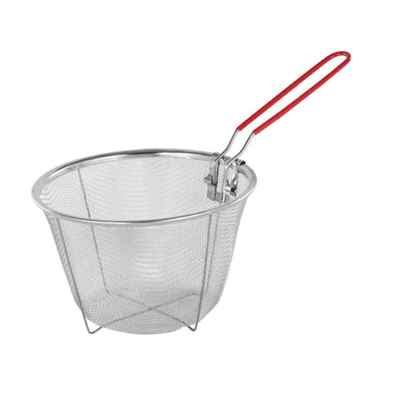 WeiLaiKeQi Stainless Steel Deep Frying Basket Practical Home with Long Handle Tableware 16cmx10cm