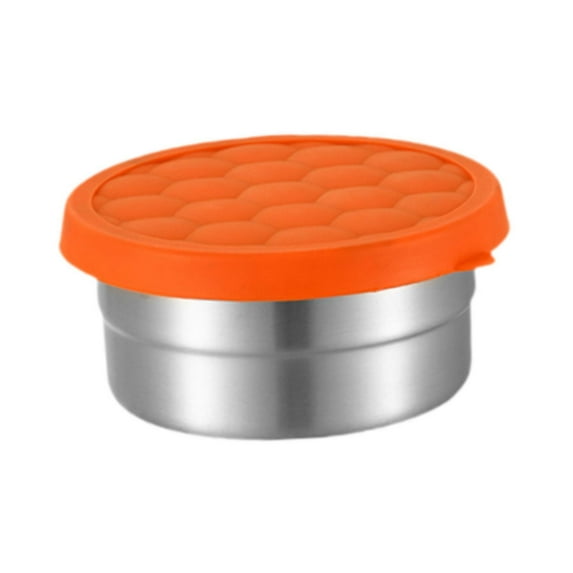WeiLaiKeQi Stainless Steel Food Storage Container Lunch Box Stackable Snack Box Airtight Meal Prep Container for Household Travel Office Round
