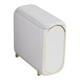thumbnail image 1 of WeiLaiKeQi Trash Can 10L Rubbish Bin Space Saving Trash Bin for Kitchen Office Bathroom White, 1 of 9