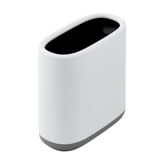 WeiLaiKeQi Trash Can Garbage Bin Dustbin Waste Basket for Laundry Room Bathroom Cabinet White Gray