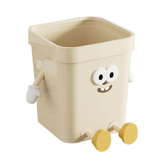 WeiLaiKeQi Trash Can Lovely Square Household Compost Bucket for Dorm Under Desk Bedroom Medium Sitting
