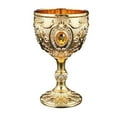 thumbnail image 1 of WeiLaiKeQi Vintage Embossed Water Goblet Home Tiny Drinking Cup European Metal Wine Cup Gold, 1 of 9