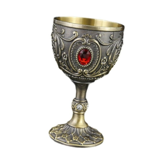 WeiLaiKeQi Wine Cup Tableware Bar Mini Chalice Collection Vintage Embossed Water Goblet Gray