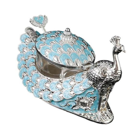 WeiLaiKeQi Zinc Alloy Seasoning Box Home Use Organizer Party Wedding Reusable Dispenser Blue