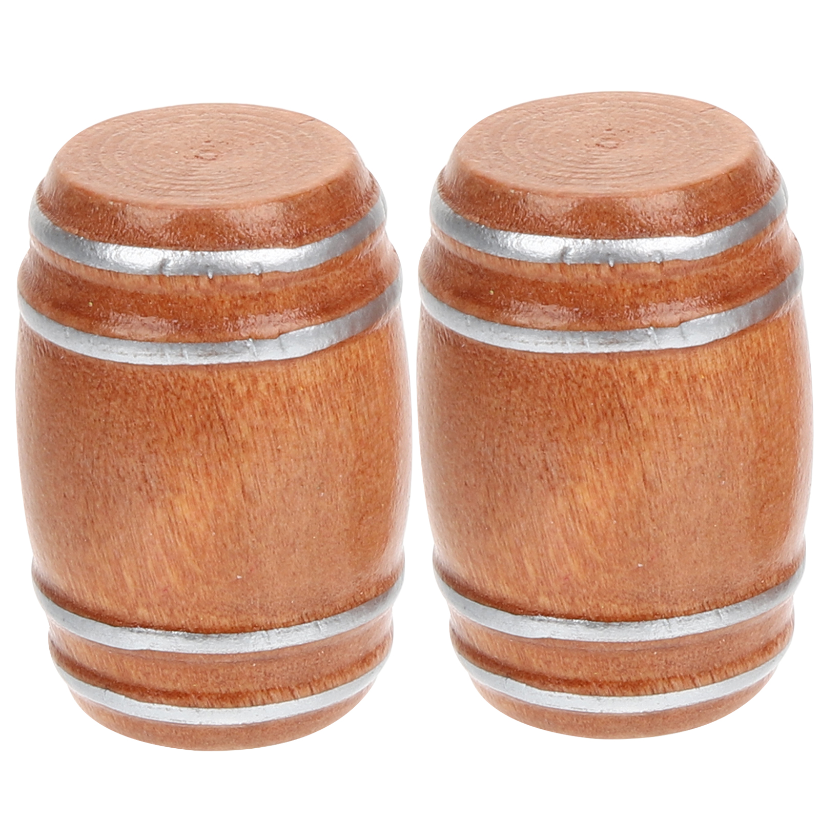 2 Mini Wood Beer Barrels for Home Decor