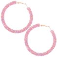 thumbnail image 1 of WeiWei Sparkle Hoop Earrings Gold Round Sequin Fashion Circle Colorful Pair, 1 of 6