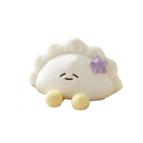 WeiWeiLee Cute Dumpling Simulation Pillows Funny Shaped Throw Pillow Steamed Stuffed Bun Plush Cushions Sleeping Hugging Pillow (Dumpling(30CM/11.8Inch))