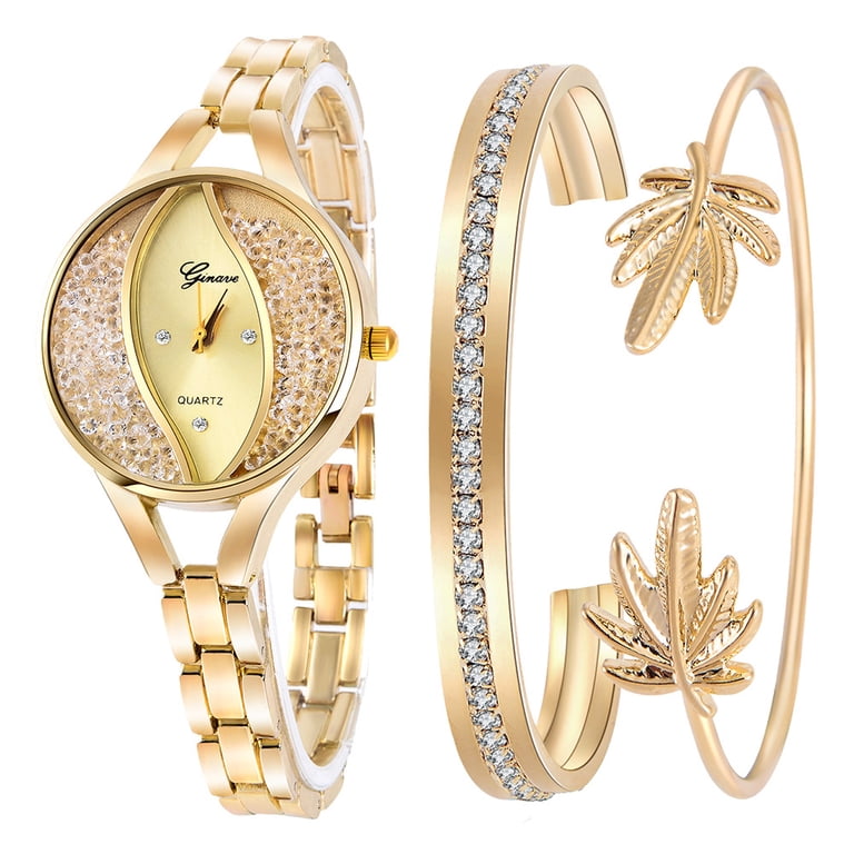 Analog Quartz Wristwatch with Bracelet Set - Gift for Her Enchanting Collection Women main image 4