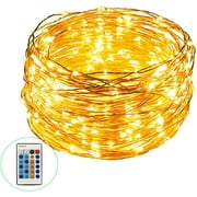 Weico LED String Lights 99Ft 300 Leds Dimmable With Control, Copper Wire Starry Lights For DIY Bedroom, Patio, Garden, Gate, Yard, Party, Wedding (Warm White)