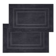 thumbnail image 1 of Weidemans 100% Cotton Bath Mats for Bathroom | 950 GSM Luxury Towel Bath Mat/Rug Set of 2 (Size 20" x 31.5") | Eco-Friendly & Machine Washable Bath Mat Set with a Soft & Absorbent | Black, 1 of 10