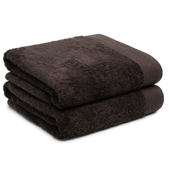 Weidemans 100% Cotton Bath Towels | Eco-Friendly Exclusive Bathsheet towels Set of 2 (Size: 35" X 70") | Ultra Soft and Highly Absorbent Bath Towel Set Gym, Hotel, Travel Camp, Pool Spa | Chocolate