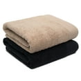 thumbnail image 1 of Weidemans 100% Cotton Bath Towels | Eco-Friendly Exclusive Bathsheet towels Set of 2 (Size: 35" X 70") | Ultra Soft and Highly Absorbent Bath Towel Set Gym, Hotel, Travel Camp, Pool Spa |Black & Sand, 1 of 11