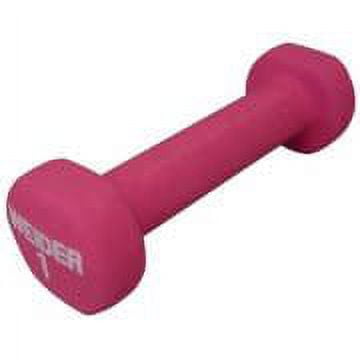 Weider 1 lb. Neoprene Dumbbell with Square Anti-Roll Design