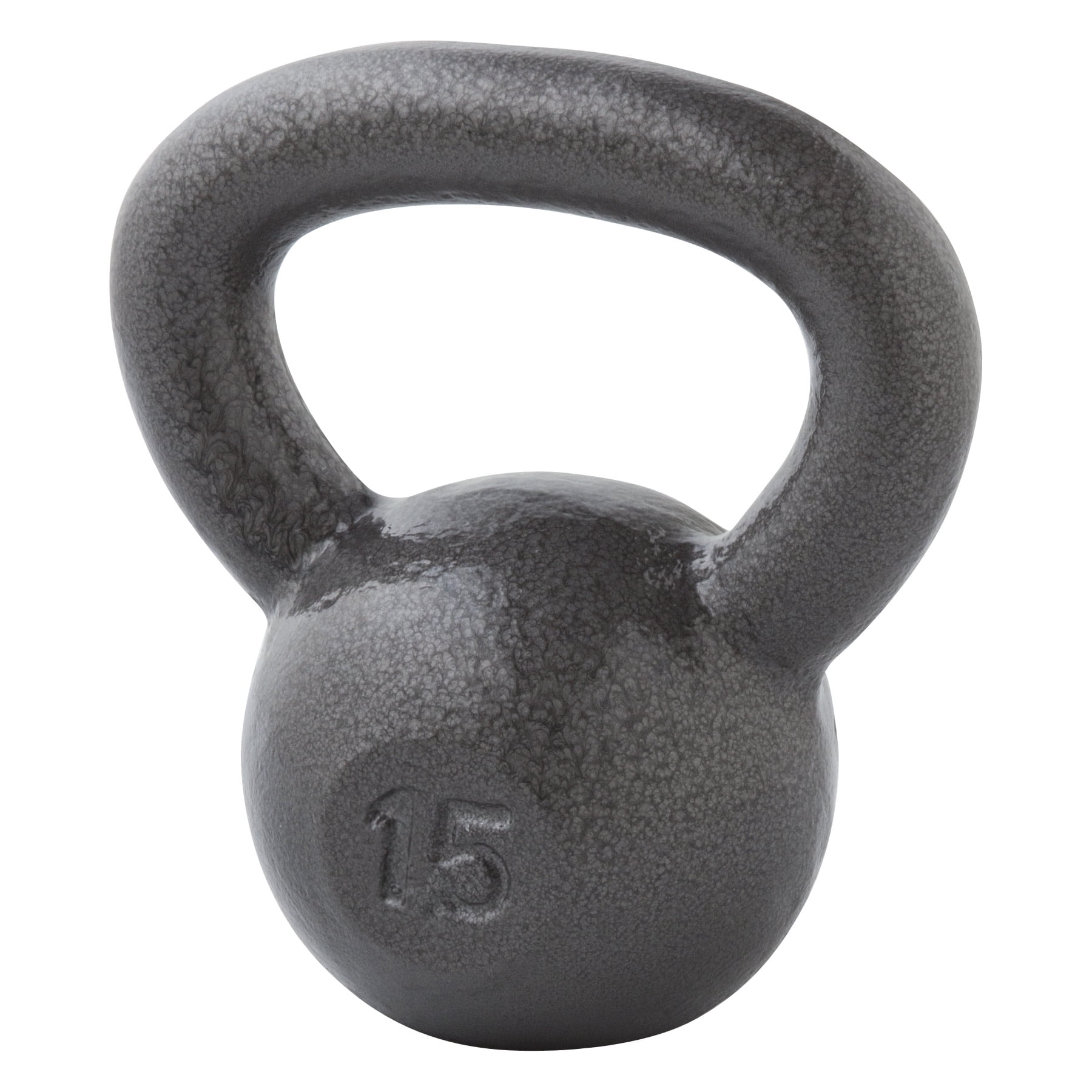 Weider 15lb Cast Iron Hammertone Finish Kettlebell Single