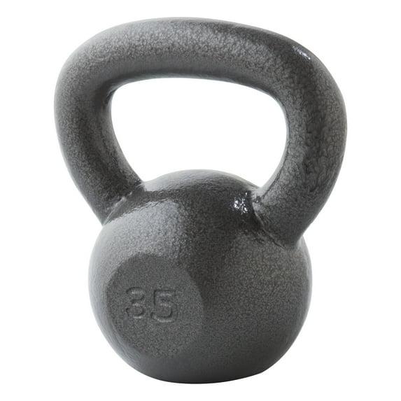 Weider, 35lb Cast Iron Hammertone Finish Kettlebell, Single