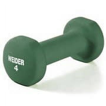 Weider 4 lb. Neoprene Dumbbell with Square Anti-Roll Design