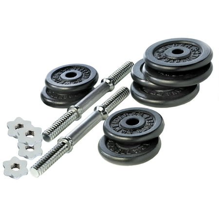 Weider 40 lb. Standard Cast Iron Weight Set with Chrome Spin-Lock Collars