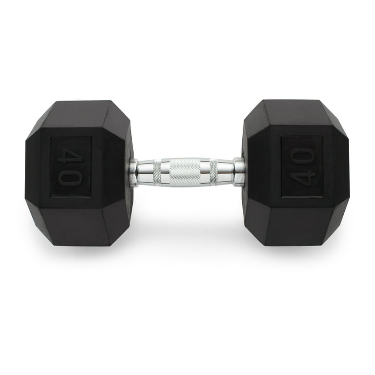 Weider, 40lb Rubber Hex Dumbbell, Single - Walmart.com