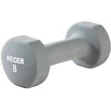 Weider 8 lb. Neoprene Dumbbell with Square Anti-Roll Design