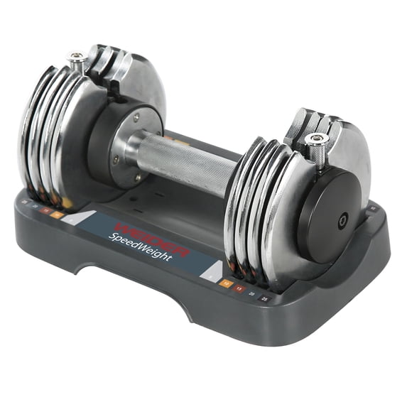 Weider Adjustable SpeedWeight 25 Lb. Dumbbell with Non-Slip Grip, Single