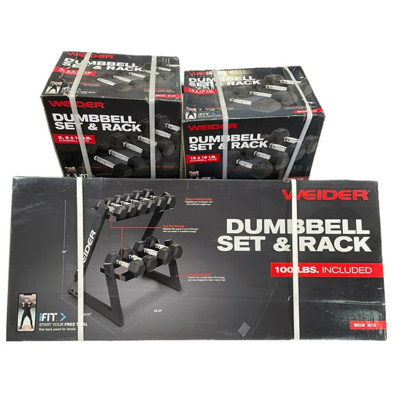 Weider Dumbbell Set with Rack