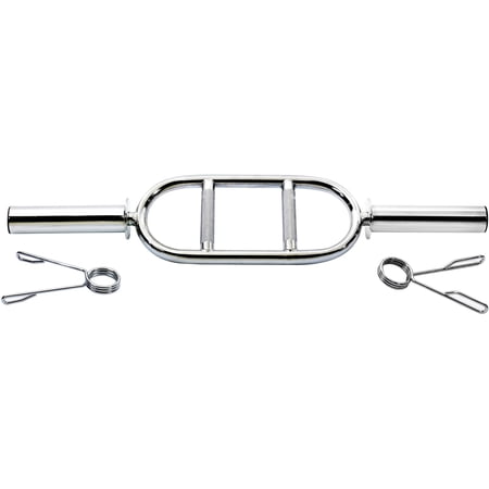 Weider Olympic Tricep Bar w/Spring Collars, 200lb Capacity