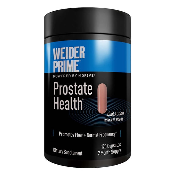 Weider Prime Prostate Health dietary supplement, 120 Pink Capsules for men, 2 month supply
