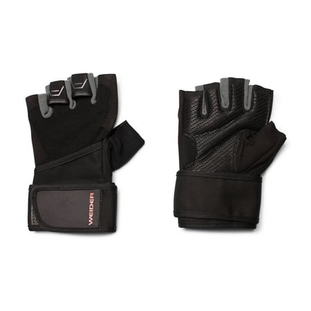 Weider Pro Series Wrist Wrap Gloves with Enhanced Wrist Support, xs/s