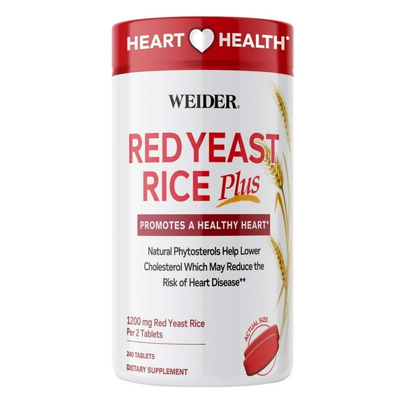 Weider Red Yeast Rice Plus 1200 mg., 240 Tablets