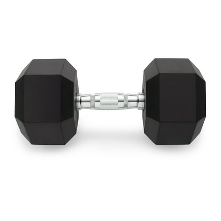 Weider Rubber Hex Dumbbell, 60 lbs - Sold Individually