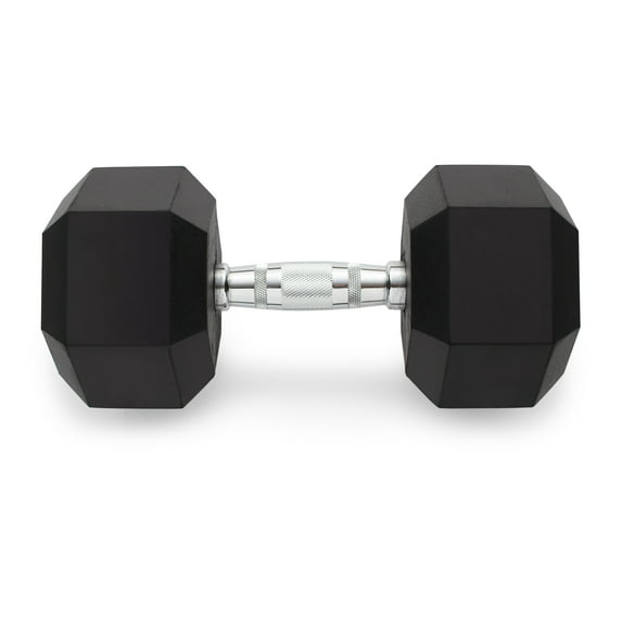 Weider Rubber Hex Dumbbell, 60 lbs - Sold Individually