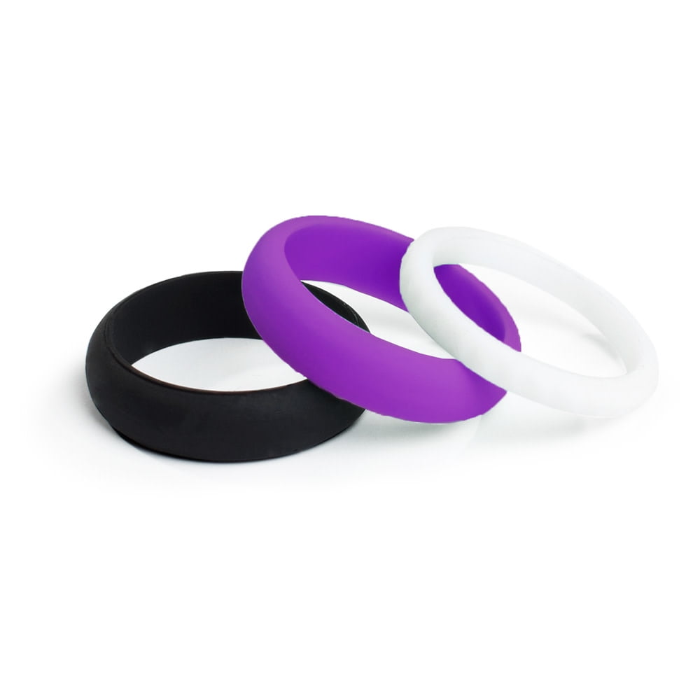 Weider Silicone Active Lifestyle Rings for Women to Replace Wedding and Metal Rings, M/L, Size: 0.03 lbs, Black