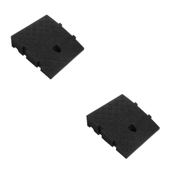 TOYMYTOY  Curb Ramp Black Plastic Heavy Duty for Vehicle Use 2Pcs