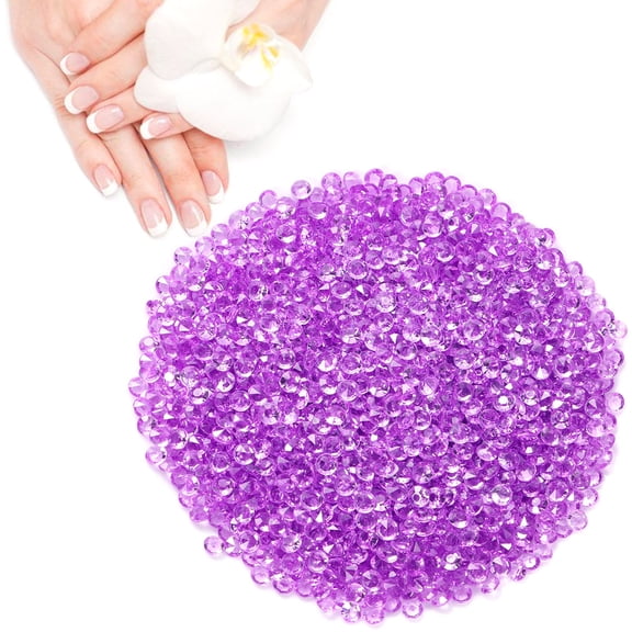 TOYMYTOY 2000Pcs Lavender Acrylic Rhinestone Craft Accessories for Wedding Party Celebrations