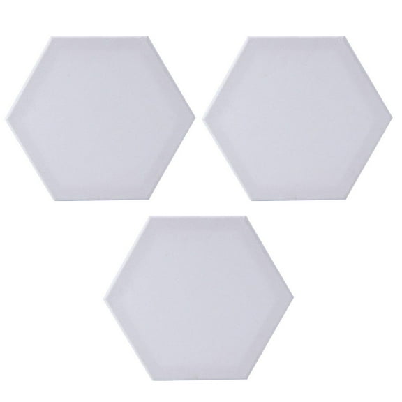 TOYMYTOY 3Pcs Artist Canvas Boards White Hexagon Shape Suitable for Oils Acrylics and Tempera