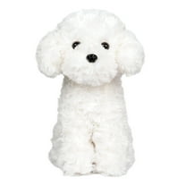 WEIGEDU White Toy Poodle Stuffed Animal, Bichon Frise Maltese Dog Puppy Plush Toy, 12.6 Inches