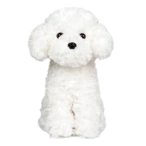 WEIGEDU White Toy Poodle Stuffed Animal, Bichon Frise Maltese Dog Puppy Plush Toy, 12.6 Inches