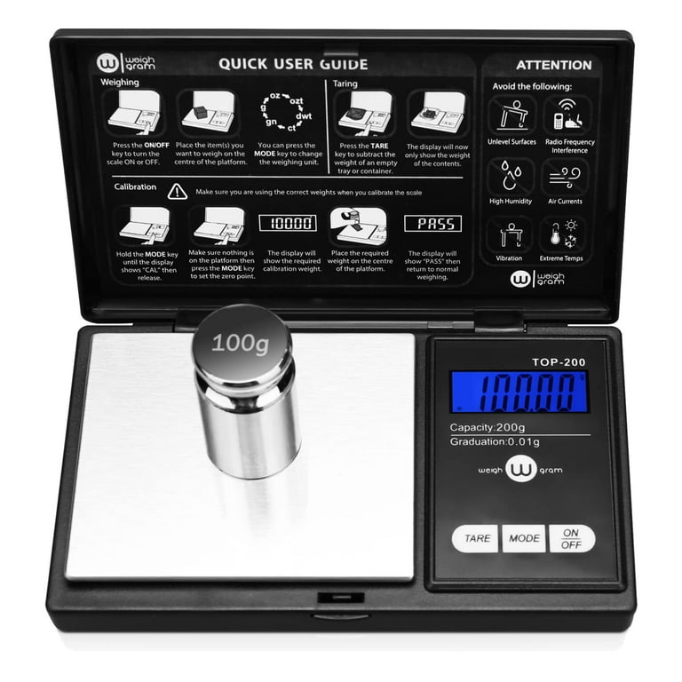 Weigh Gram Scale Digital Pocket Scale 100g by 0.01g Digital Grams Scale Food