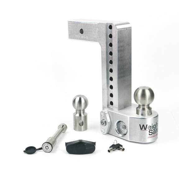Weigh Safe TTMW6-2-SET 6 in. Drop Truetow Middle Weight Distribution Hitch for 2 in. Receiver 8.5K with Lockset, Black