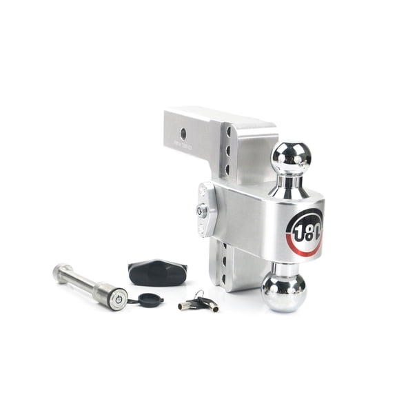 Weigh Safe Adjustable Trailer Hitch Ball Mount, 6" Adjustable Drop Hitch for 2.5" Receiver w/ 2 pc Keyed Alike Lock Set, Heavy Duty Aluminum Trailer Tow Hitch w/ Chrome Plated Tow Balls, 18,500 lbs