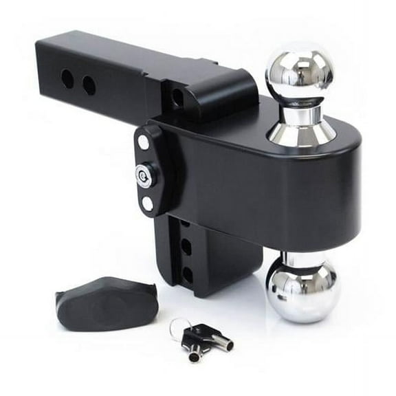 Weigh Safe CTB10-2-CER-BLA 10 in. Drop Cerakoted Trailer Hitch with Chrome Tow Balls for 2 in. Receiver, Black