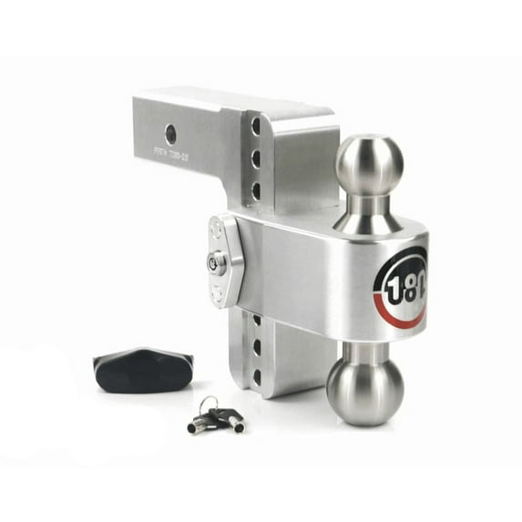 Weigh Safe Adjustable Trailer Hitch Ball Mount - 6" Adjustable Drop Hitch for 2" Receiver - Premium Heavy Duty Aluminum Trailer Tow Hitch w/ Stainless Steel Tow Balls (2" & 2 5/16") - 12,500 lbs GTW