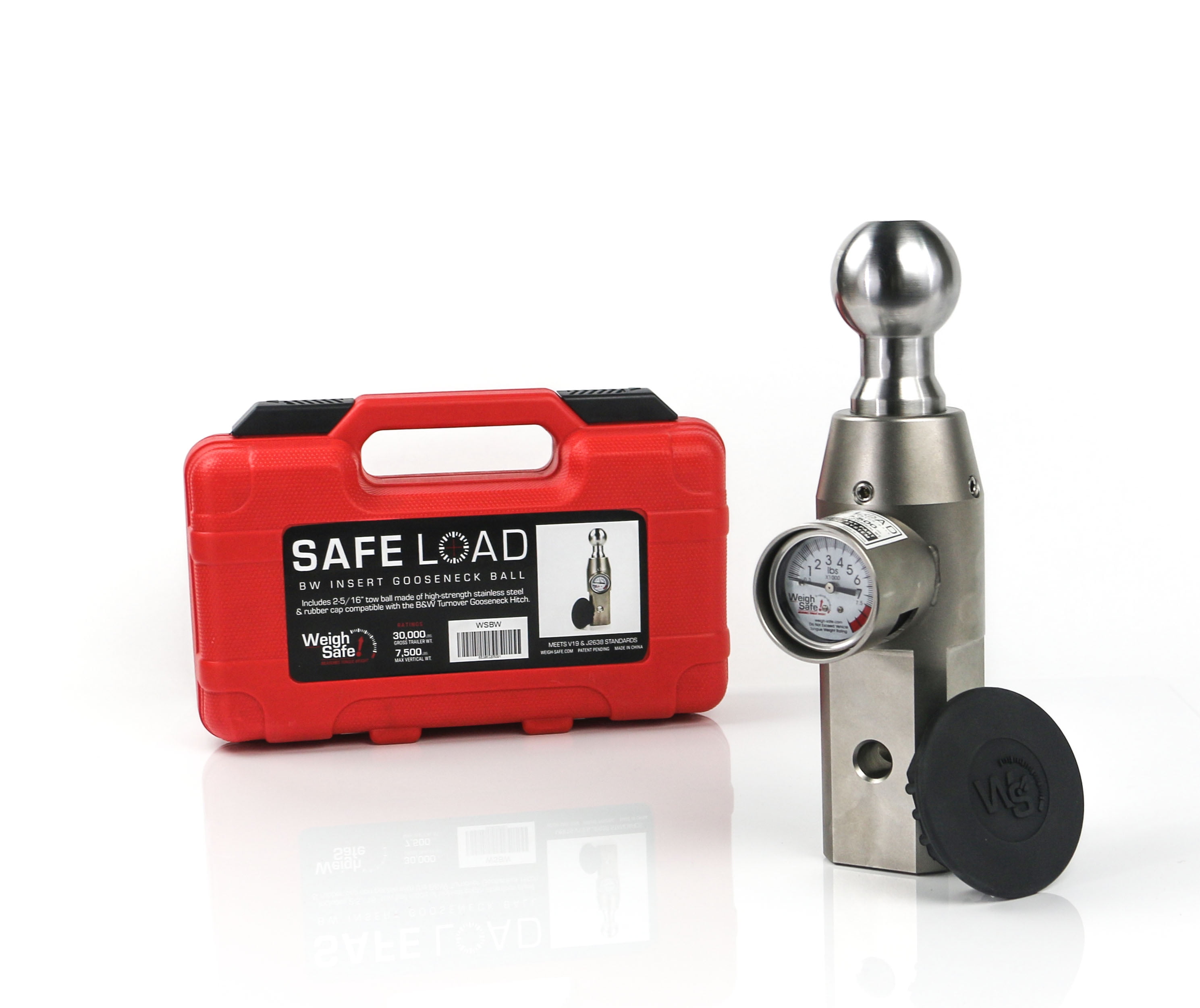 Weigh Safe Safe Load BW Gooseneck Insert Ball WSBW with Builtin Tongue