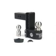 Weigh Safe Adjustable Trailer Hitch Ball Mount - 6" Drop Hitch for 2" Receiver w/ 2 pc Keyed Alike Lock Set, Premium Steel Trailer Tow Hitch w/Built in Weight Scale for Anti Sway, 15,000 lbs GTW