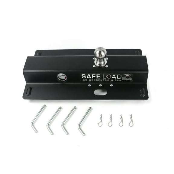 Weigh Safe Safe Load Gooseneck Rail System WSISR with Built-in Tongue Weight Gauge, 30,000 LBS Weight Rating, 7,500 LBS Max Tongue Weight, 2-5/16" Stainless Steel Tow Ball Powder Coated Steel