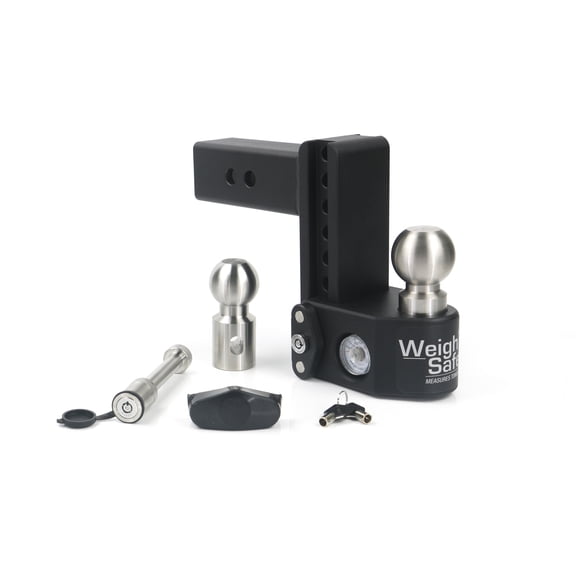 Weigh Safe TTMW6-2-XL-KA 6 in. Drop Truetow Middle Weight Distribution Hitch for 2 in. Receiver 12.5K with WS05, Black
