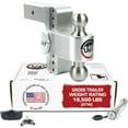 thumbnail image 1 of Weigh Safe Adjustable Trailer Hitch Ball Mount, 6" Adjustable Drop Hitch for 2.5" Receiver w/ 2 pc Keyed Alike Lock Set, Heavy Duty Aluminum Trailer Tow Hitch w/ Stainless Steel Tow Balls, 18,500 GTW, 1 of 9