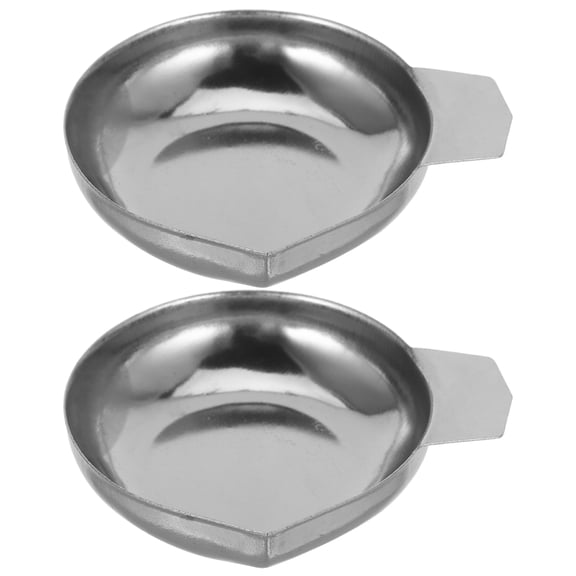UEETEK Electronic Scale Tray Weighing Pan Silver 2Pcs