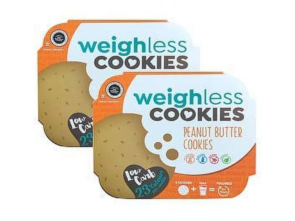 Weighless Cookies Peanut AIF4 Butter 2 Pack Healthy, Gluten Free