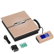 Weighmax 150 lbs x0.1oz Digital Shipping and Postal Scale with Extended Display W-8809, Gold, Battery and Ac Adapter Included